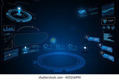abstract hud interface ui perspective dynamic design innovation concept template background