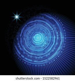 Abstract hud technology background design, stock vector