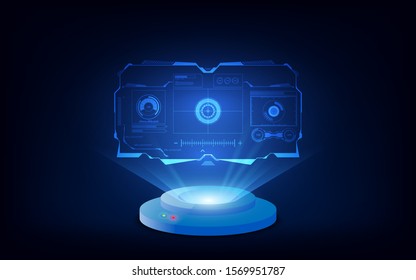 abstract hud ui gui future futuristic screen system virtual design