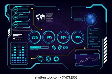 Abstract Hud Ui Gui Future Futuristic Screen System Virtual Design Background