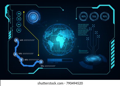 Abstract Hud Ui Gui Future Futuristic Screen System Virtual Design Background