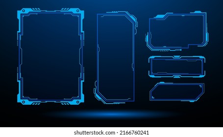 abstract hud ui. Abstract hi tech. Abstract digital background with technology. Vector abstract technology. Interface. 