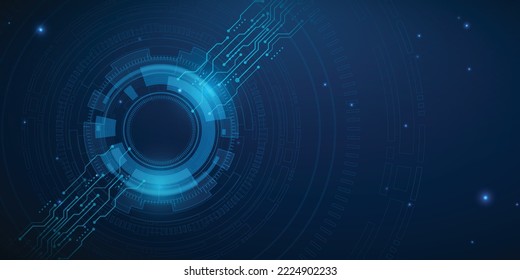 Abstract Hud Ui. Abstract hi tech. Abstract digital background with technology. Vector abstract technology. Interface.	