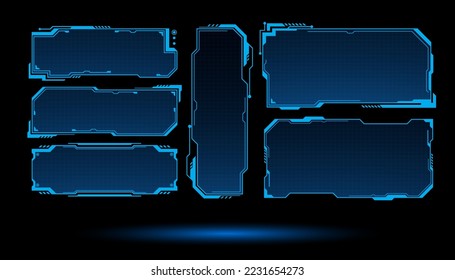 abstract hud ui. Abstract hi tech. Abstract digital background with technology. Vector abstract technology. Interface.	
