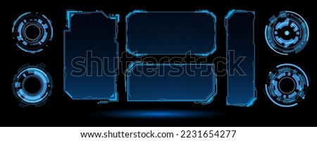 abstract hud ui. Abstract hi tech. Abstract digital background with technology. Vector abstract technology. Interface.	
