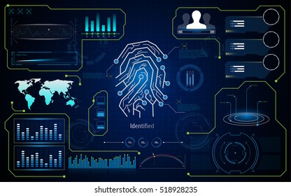 abstract HUD ui interface cyber tech security concept background
