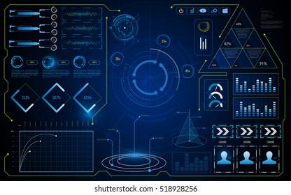 abstract HUD UI interface GUI screen virtual system info concept background