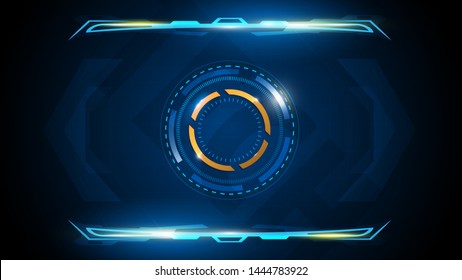 abstract hud ui virtual sci fi interface background template eps 10 vector