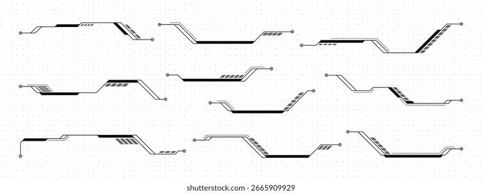 Abstract hud user interface elements. Futuristik concept of display with graphic line for digital technology and visual design.