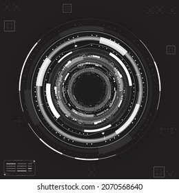 Abstract HUD Virtual Futuristic Target Information Circle Structure Element Vector