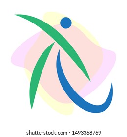 Abstract Human Activity Symbols. All Activity Vector Illustration Isolated On White Background.