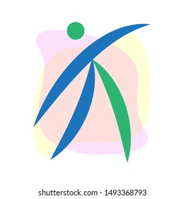 Abstract Human Activity Symbols. All Activity Vector Illustration Isolated On White Background.