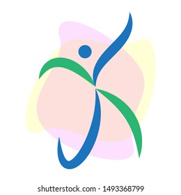 Abstract Human Activity Symbols. All Activity Vector Illustration Isolated On White Background.