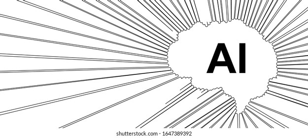 Abstract human brain. Artificial intelligence new technology. Science futuristic background