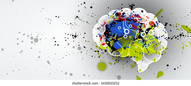 Abstract human brain. Artificial intelligence new technology. Science futuristic background