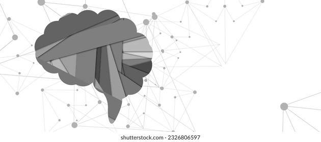 Abstract human brain. Artificial intelligence technology. Science background