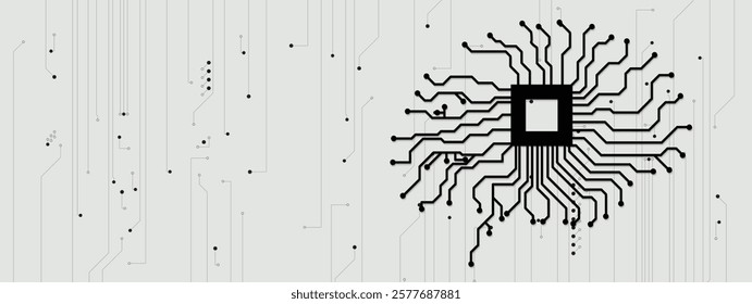 Abstract human brain. Artificial intelligence new technology. Science futuristic background
