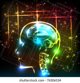 abstract human brain background design