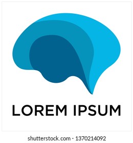 Abstract human brain - business vector logo template concept illustration. Creative idea colorful sign. Infographic symbol. Colored design element.