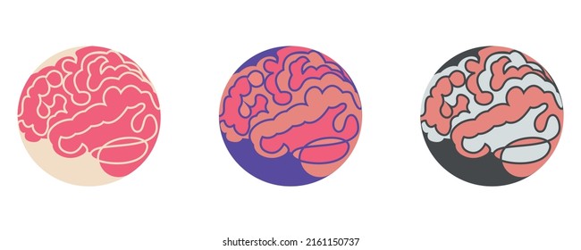 Abstract human brain - business vector logo template concept illustration. Creative idea colorful sign. Infographic symbol. Colored design element.