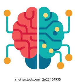 Cerebro Humano Abstractas Con Circuitos O Elemento Tecnológico