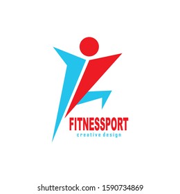 Abstract human character - concept business logo template vector illustration. Running man creative sign. Active sport fitness symbol. Graphic design element.
