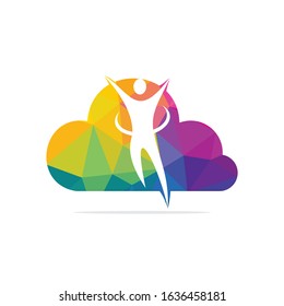Abstract Human Cloud Logo Design.