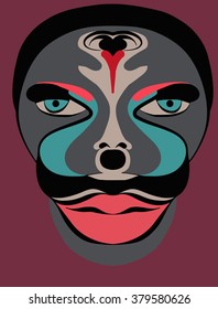 abstract human colored mask