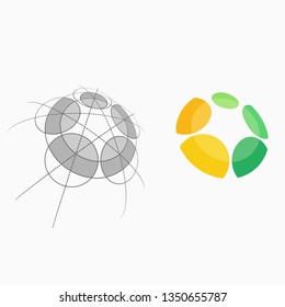 Abstract Human colorful illustration vector template.  