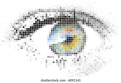 Abstract human - digital - eye