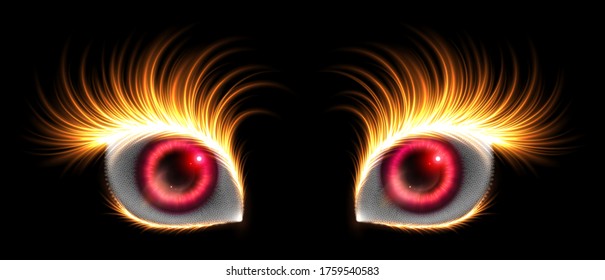Abstract human eye, hand drawn fantasy art. Vector illustration.
