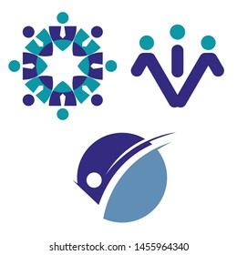 Abstract human figure for business and company identity logo 