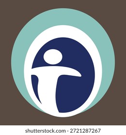 Figura humana Abstractas en diseño de logotipo circular