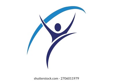 Diseño Abstractas del logotipo de la figura humana para el bienestar