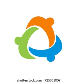 Abstract human figure logo design template vector
