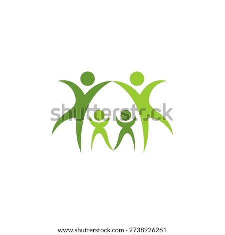 Abstract Human Figure Logo Symbolizing Vitality and Growth