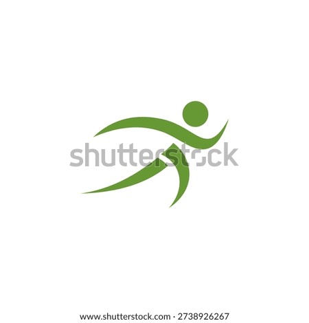 Abstract Human Figure Logo Symbolizing Vitality and Growth