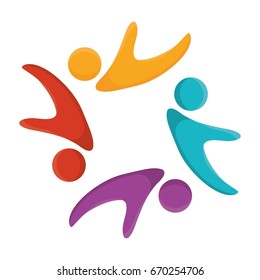 Abstract human figures design