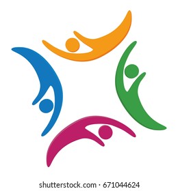 Abstract human figures design
