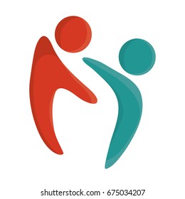 Abstract human figures design