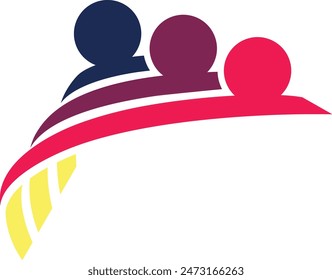Abstract human figures design symbol for diversity, different opinions, meetings or therapies