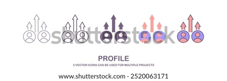 abstract human figures represented by circles and lines, positioned side by side, with three arrows pointing upwards above their heads.