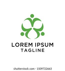 Abstract Human Flower Logo Template