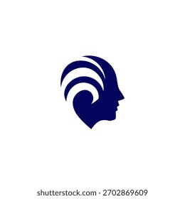 Abstract human head forming connected fusion dots, symbolizing unity, teamwork, digital communication. Ideal for social networks