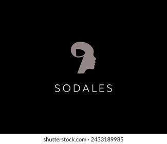 Abstract human head and sheet of paper logotype. Creative education learning logo concept. Vector illustration.