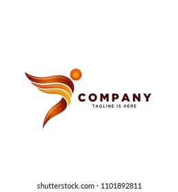 Abstract human health logo
