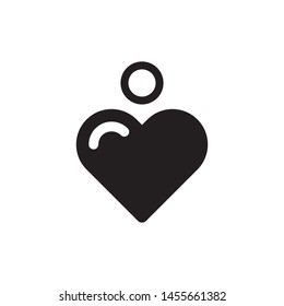Abstract human with heart logo template vector save people icon design