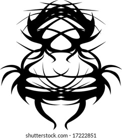 abstract human insect celtic-like design element vector illustration