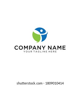 Resumen del logo humano. Puede utilizarse para los elementos de diseño, los iconos del sitio web, los iconos de la aplicación, la interfaz de usuario y más. Concepto de diseño del logotipo del centro médico o de atención de la salud.