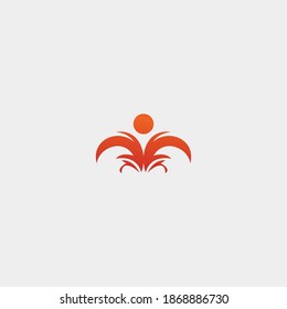 Abstract human logo. Can use for your design elements, website icons,Medical or health care center logo design concept.